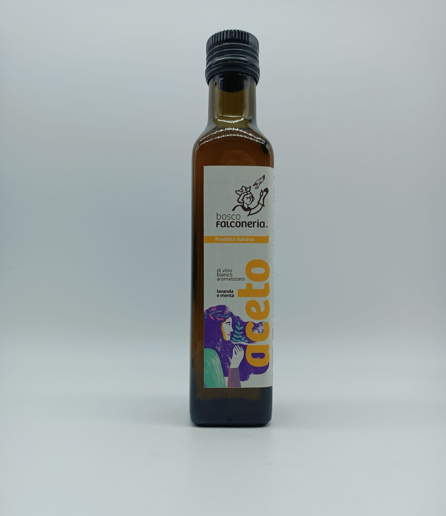 Aceto aromatizzato Lavanda e Menta 0,250 l - Bosco Falconeria