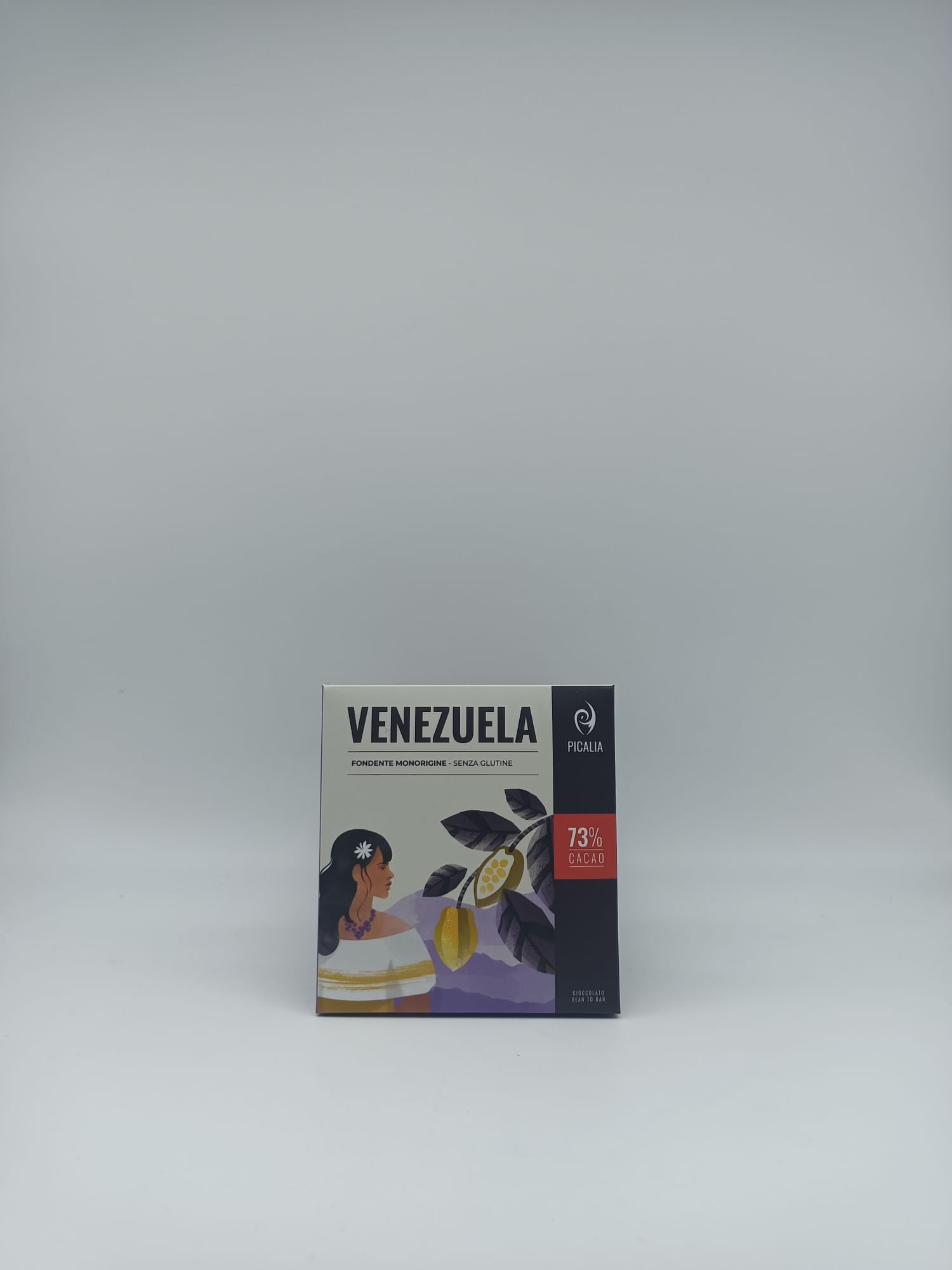 Tavoletta di cioccolato Venezuela Fondente 73% senza glutine 50 g - Picalia