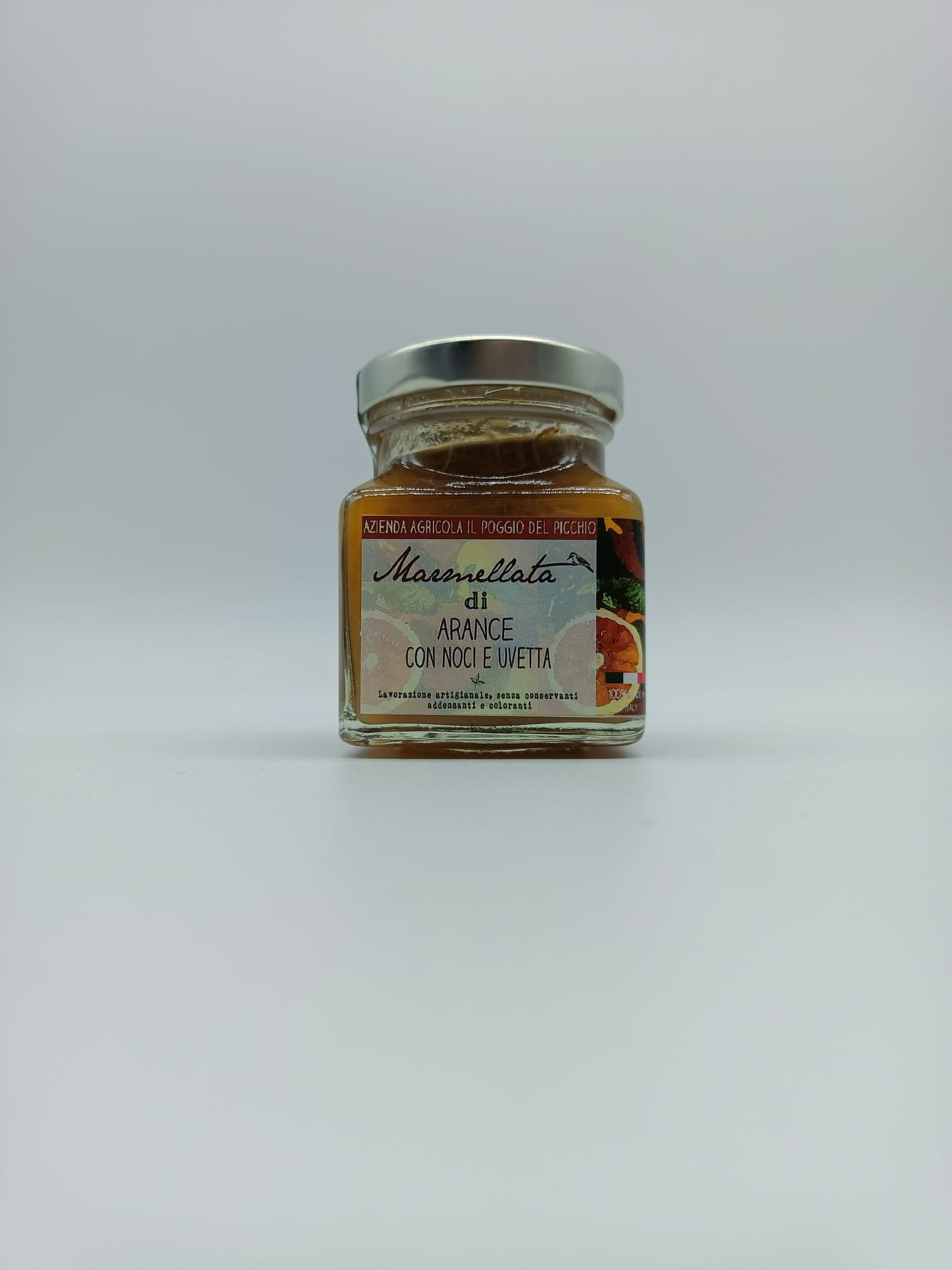 Marmellata artigianale Arance, noci, uvetta 110 g - Azienda Agricola Poggio del Picchio