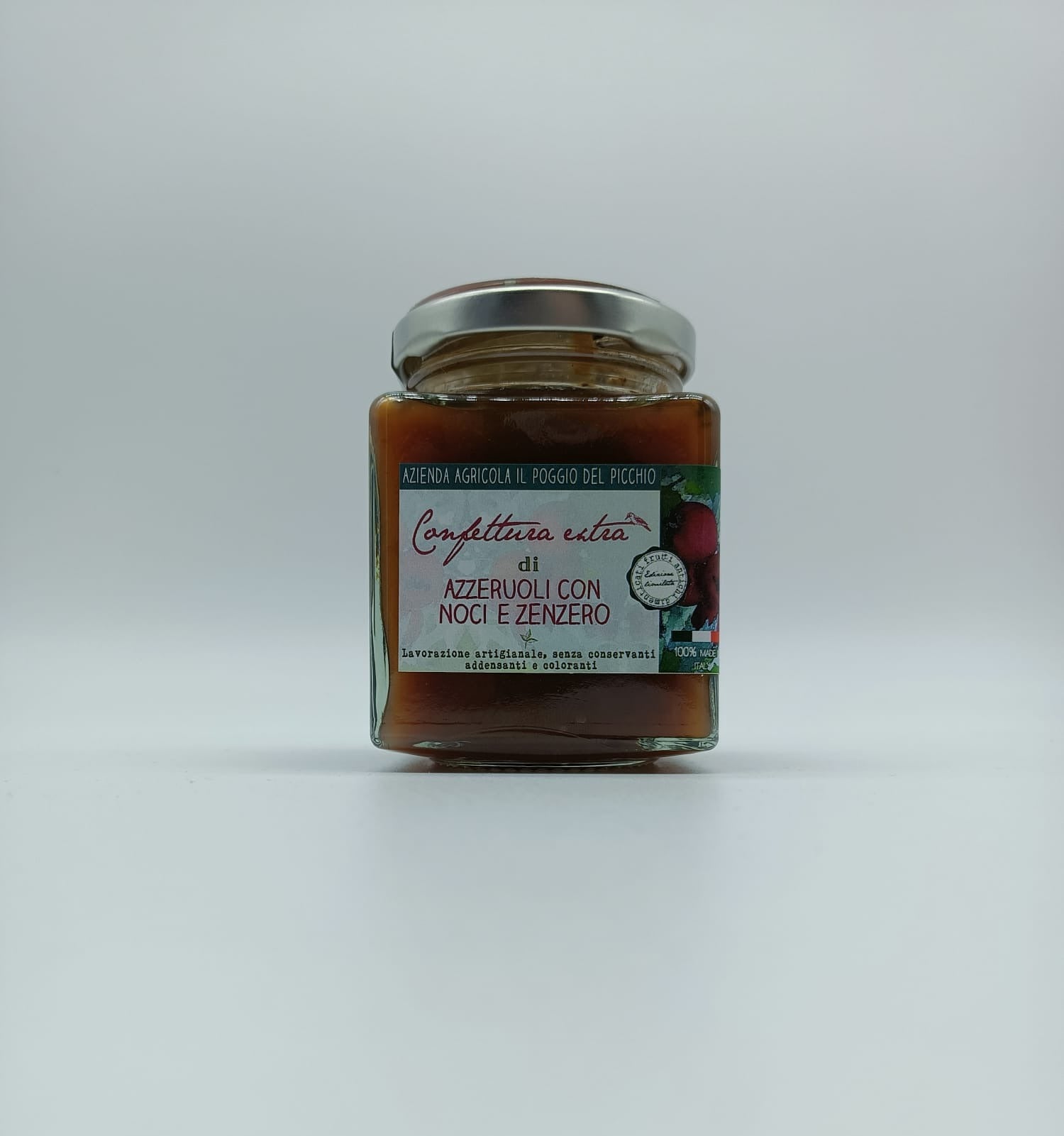 Confettura artigianale extra di azzeruoli con noci e zenzero 220 g - Azienda Agricola Poggio del Picchio