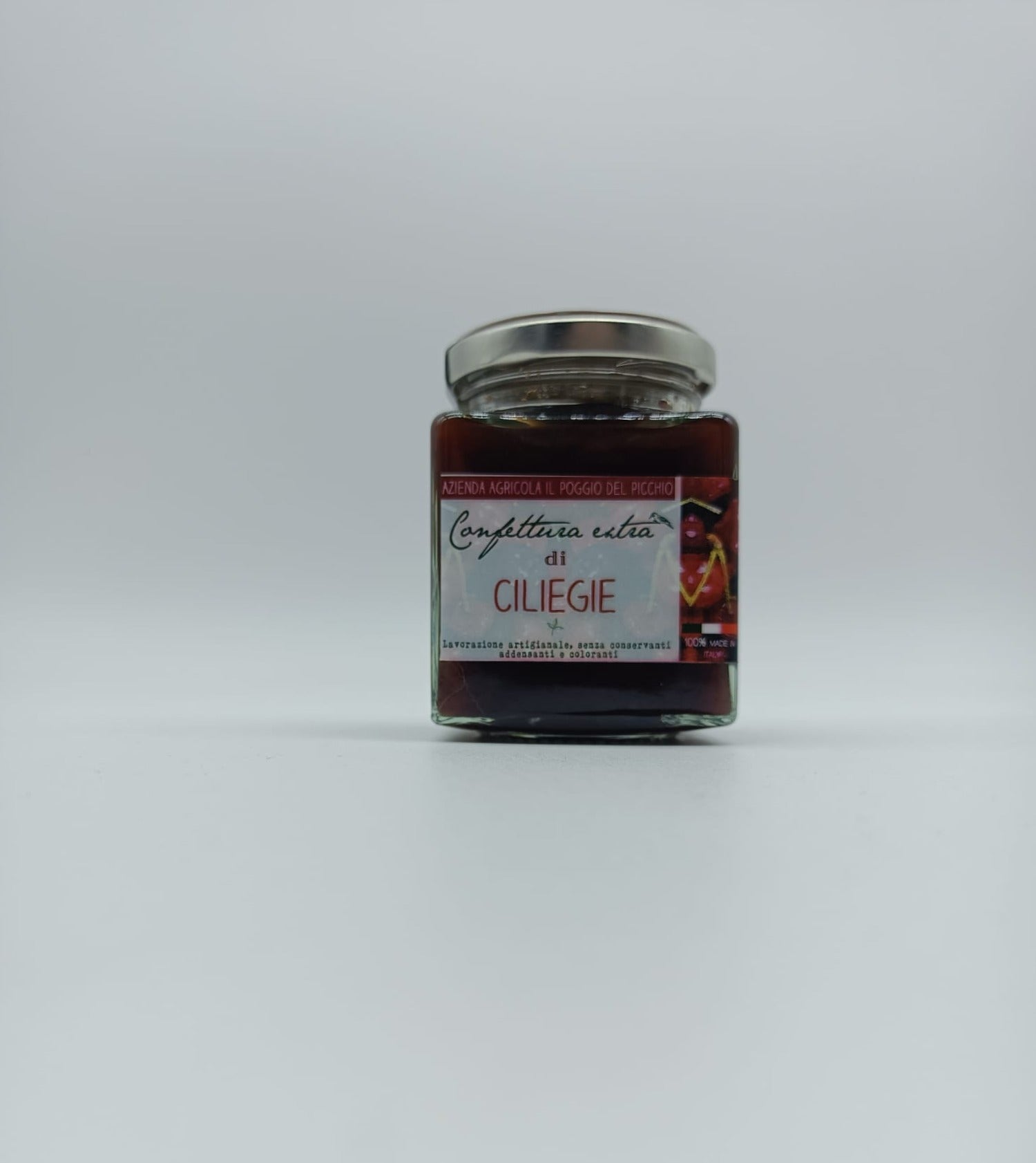 Confettura artigianale extra di Ciliegie 220 g -  Azienda Agricola Poggio del Picchio