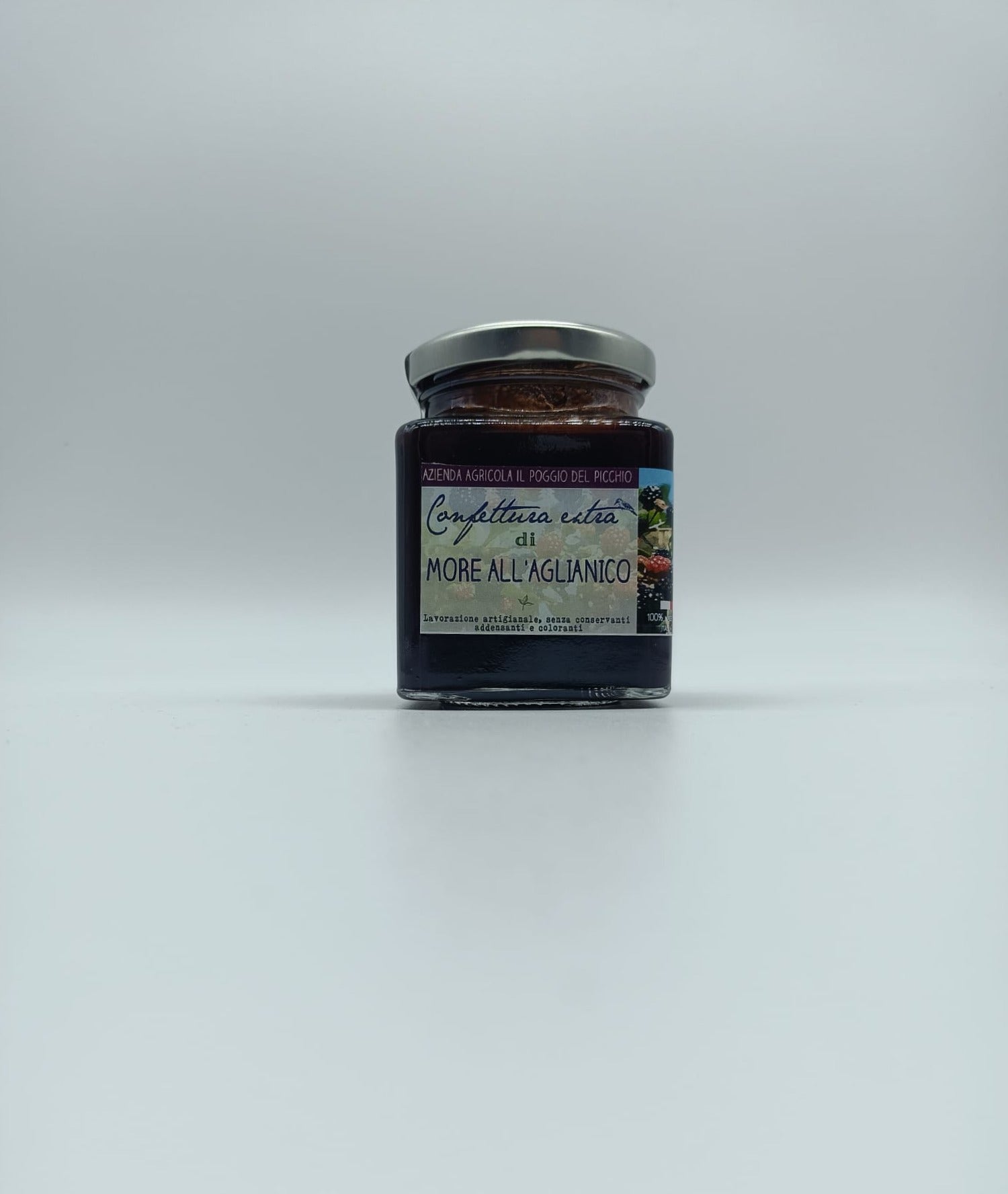 Confettura artigianale extra di More all'Aglianico 220 g - Azienda Agricola Poggio del Picchio