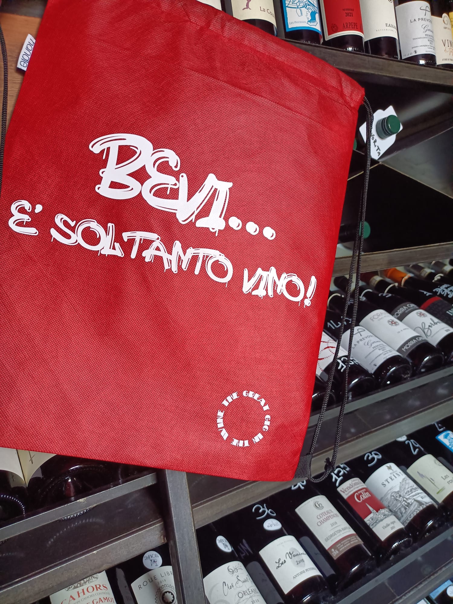 Zainetto "Bevi… è soltanto vino!"